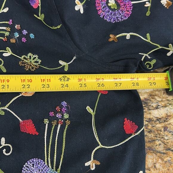 The Quacker Factory Vintage Beaded Embroidered Butterfly Floral Jacket Size 2X - Picture 7 of 8